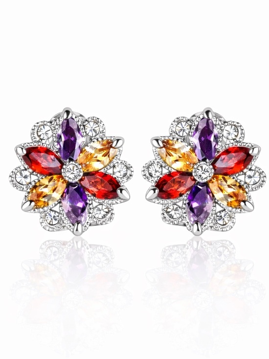Jewelry - Swarovski Crystals Aliya Colorful Earrings